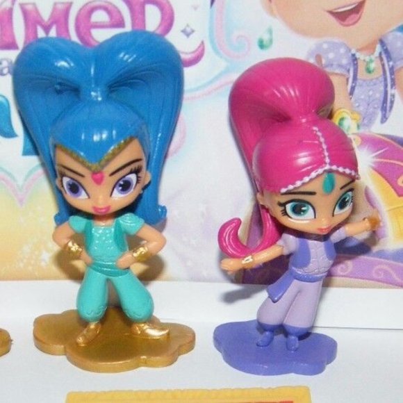 Nick Jr. Shimmer and Shine Figure Set of 12 w/ Leah, Zac, Zeta and 5 Genie Gems - Picture 3 of 6